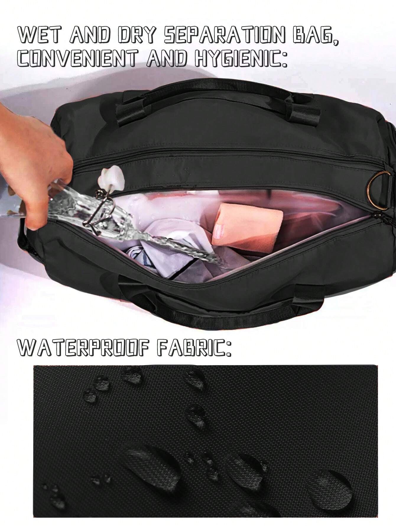 Large Capacity Fitness Bag with Shoe Compartment