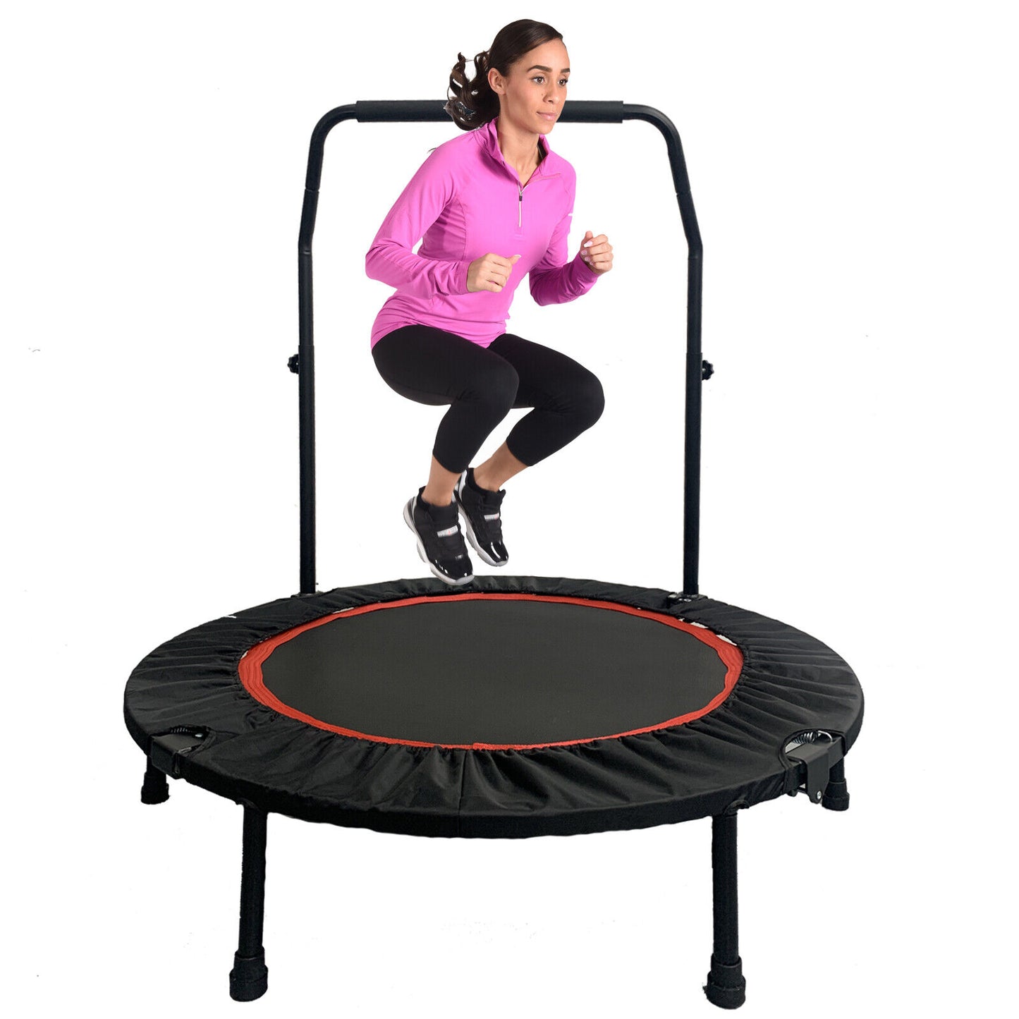 40" 660Lbs Foldable Mini Trampoline Rebounder Fitness Gym Home Workout Exercise
