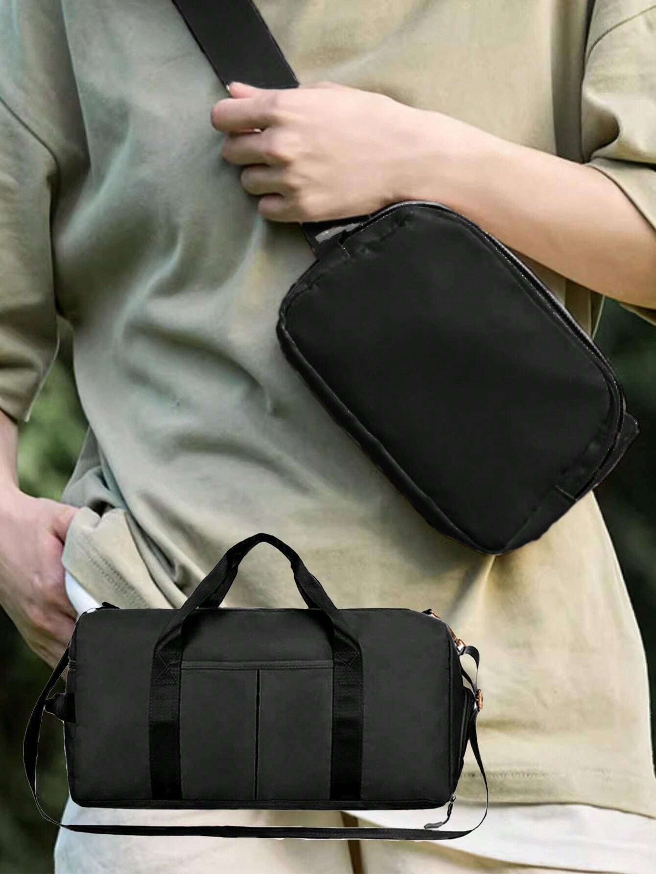 Large Capacity Fitness Bag with Shoe Compartment