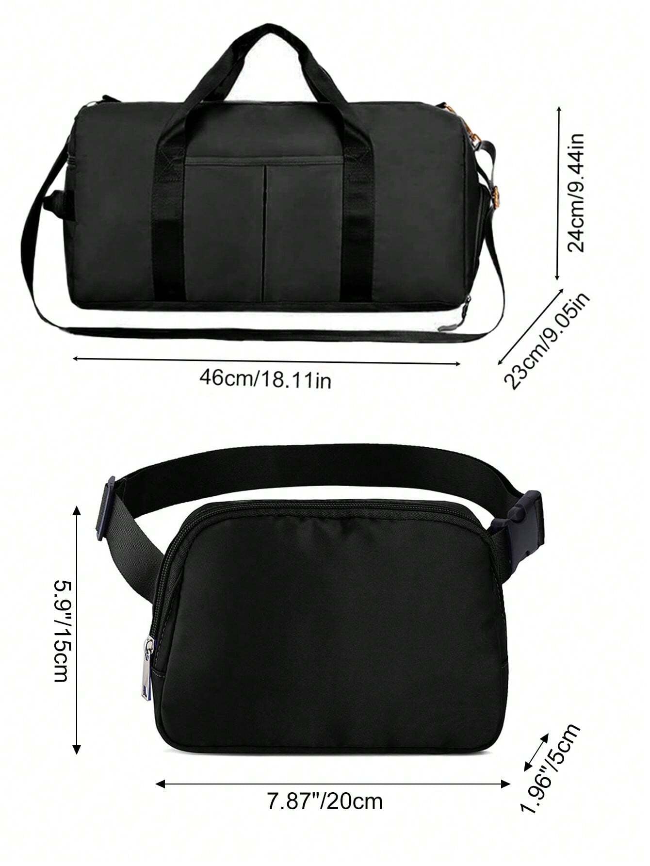 Large Capacity Fitness Bag with Shoe Compartment