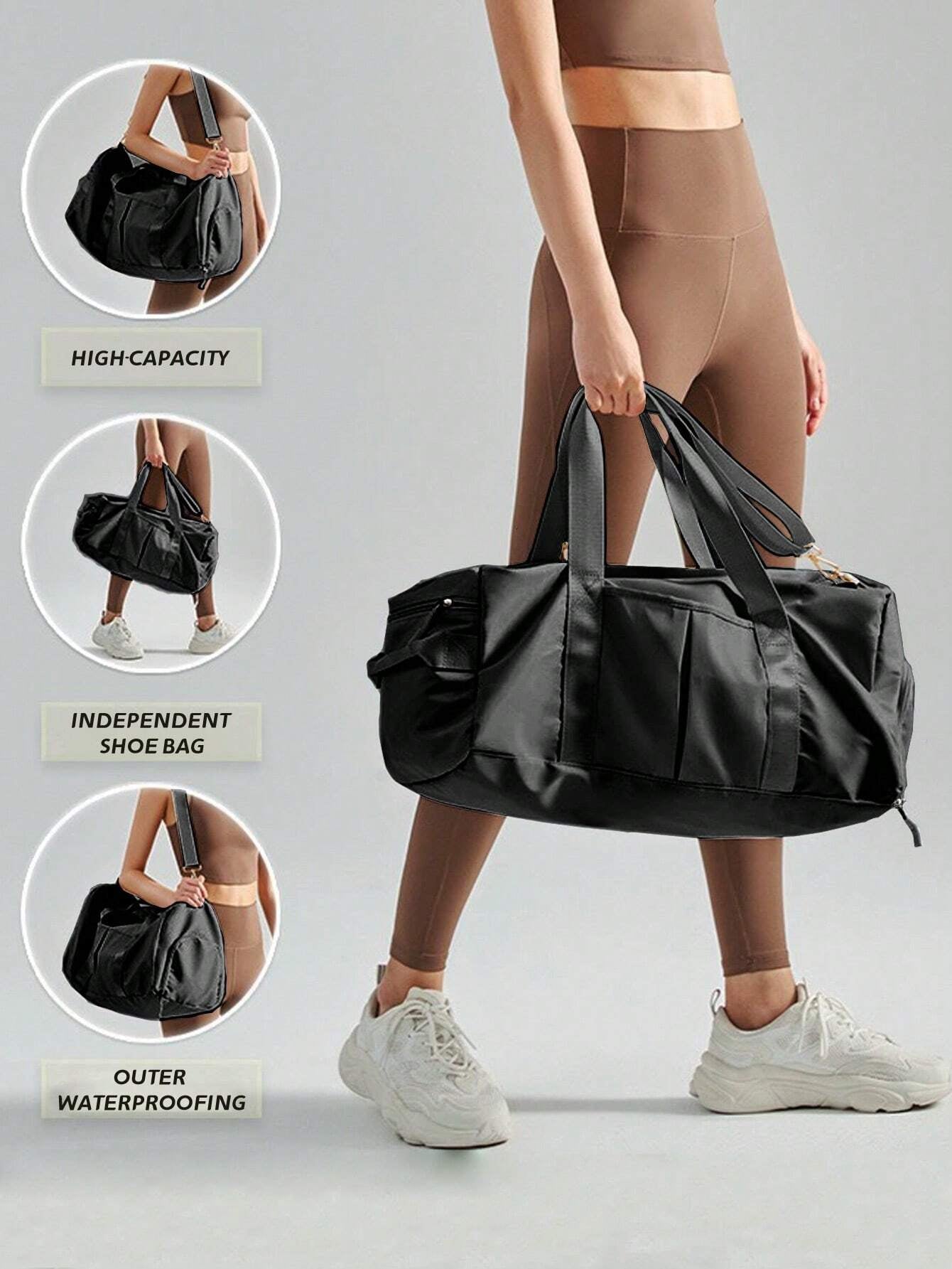 Large Capacity Fitness Bag with Shoe Compartment