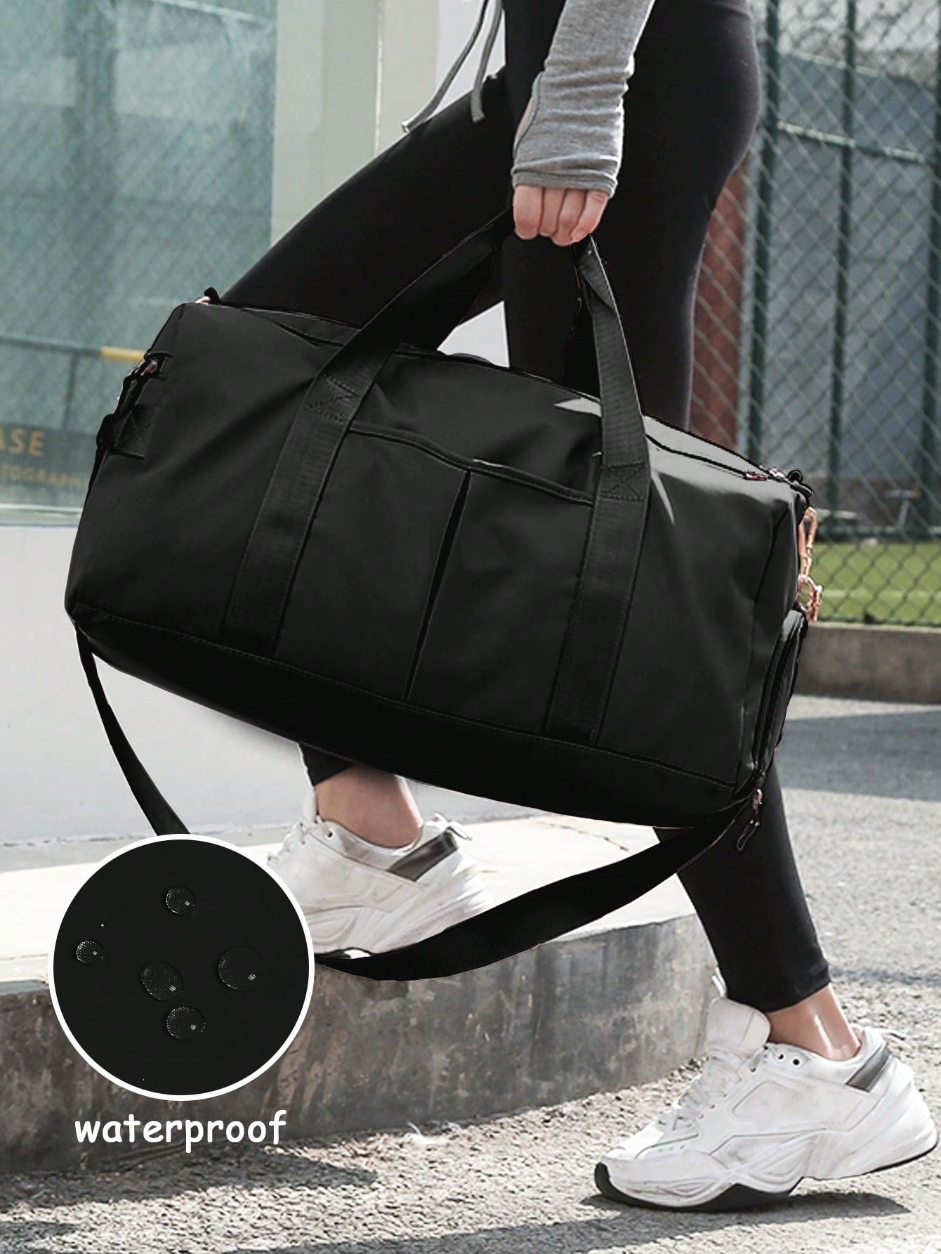 Large Capacity Fitness Bag with Shoe Compartment
