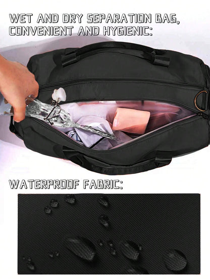 Large Capacity Fitness Bag with Shoe Compartment