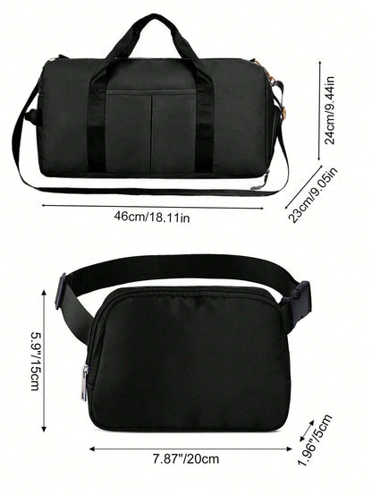 Large Capacity Fitness Bag with Shoe Compartment