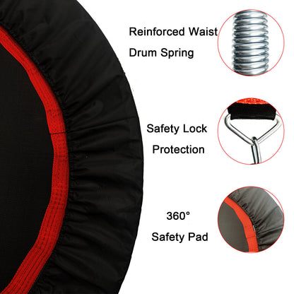40" 660Lbs Foldable Mini Trampoline Rebounder Fitness Gym Home Workout Exercise