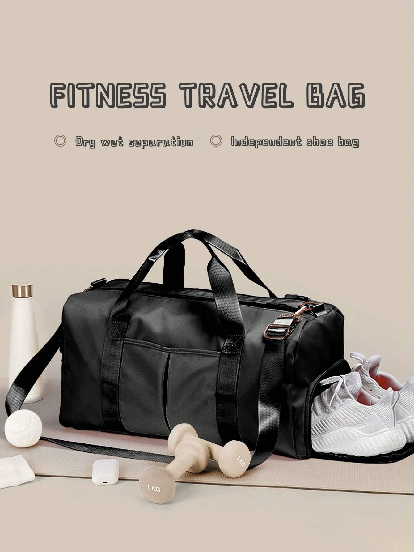 Large Capacity Fitness Bag with Shoe Compartment